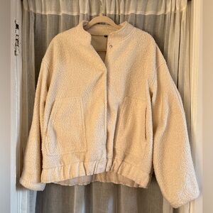 Women's Cream Teddy Jacket Size XL